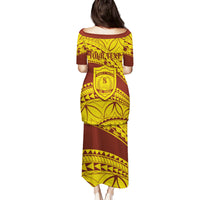 Personalised Samoa College Family Matching Puletasi Dress and Hawaiian Shirt Samoan Pattern LT14 - Polynesian Pride