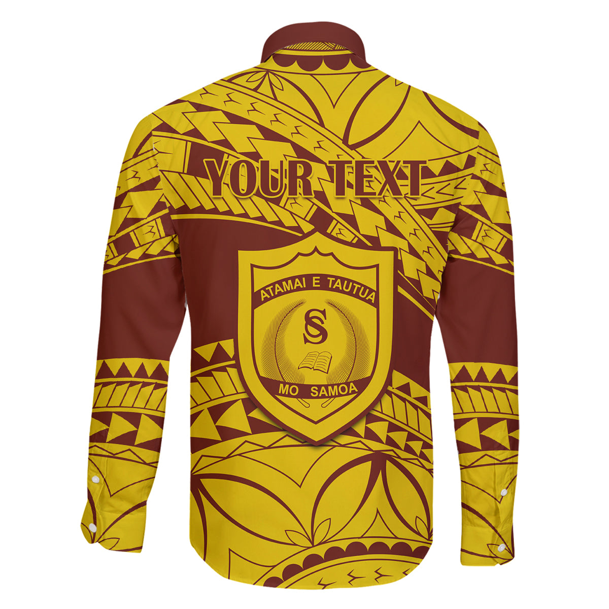 Personalised Samoa College Family Matching Summer Maxi Dress and Hawaiian Shirt Samoan Pattern LT14 - Polynesian Pride