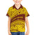 Personalised Samoa College Family Matching Tank Maxi Dress and Hawaiian Shirt Samoan Pattern LT14 Son's Shirt Gold - Polynesian Pride