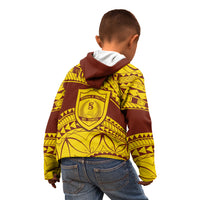 Personalised Samoa College Kid Hoodie Samoan Pattern LT14 - Polynesian Pride
