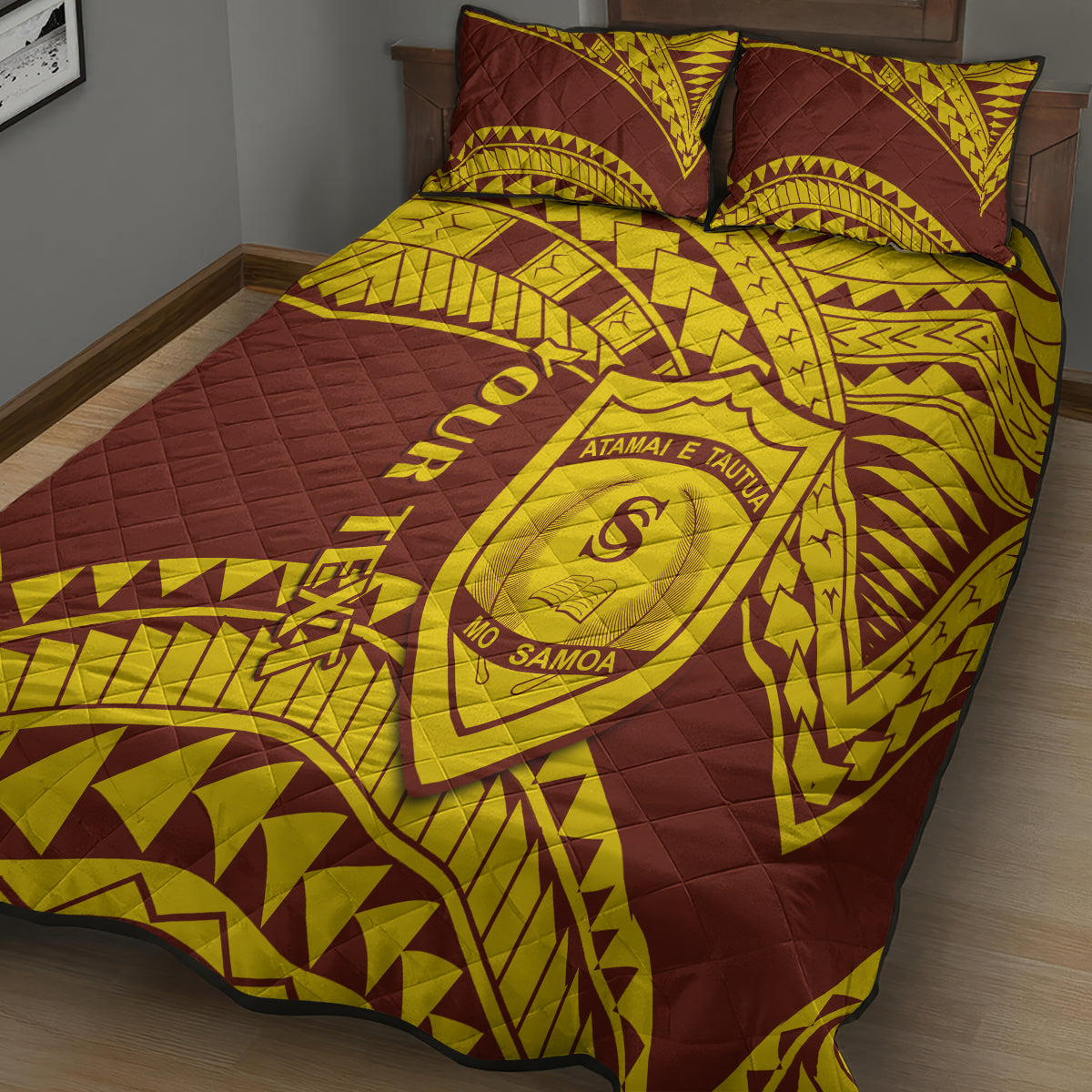 Personalised Samoa College Quilt Bed Set Samoan Pattern LT14 - Polynesian Pride