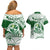 Personalised Samoa Faleata College Couples Matching Off Shoulder Short Dress and Hawaiian Shirt Samoan Pattern LT14 - Polynesian Pride