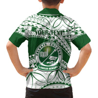 Personalised Samoa Faleata College Family Matching Tank Maxi Dress and Hawaiian Shirt Samoan Pattern LT14 - Polynesian Pride