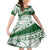 Personalised Samoa Faleata College Family Matching Tank Maxi Dress and Hawaiian Shirt Samoan Pattern LT14 Daughter's Dress Green - Polynesian Pride