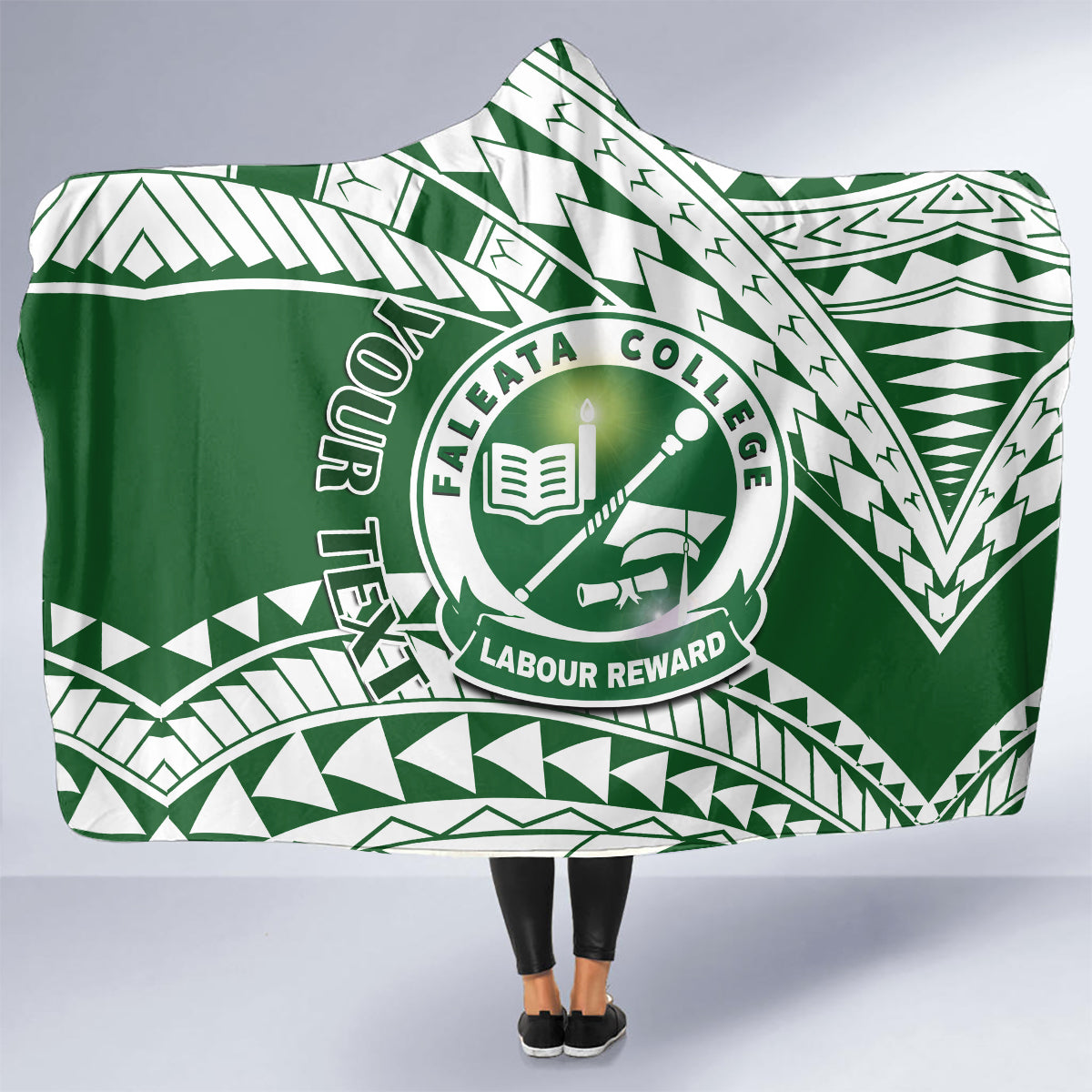 Personalised Samoa Faleata College Hooded Blanket Samoan Pattern LT14 - Polynesian Pride