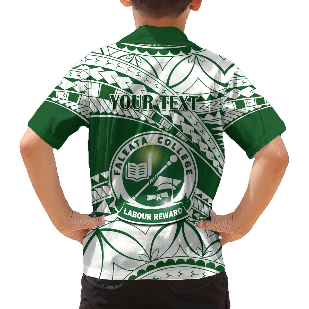 Personalised Samoa Faleata College Kid Hawaiian Shirt Samoan Pattern LT14 - Polynesian Pride