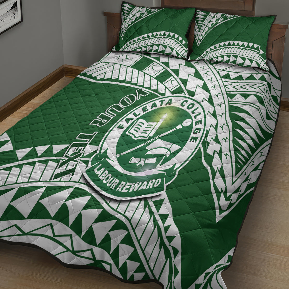 Personalised Samoa Faleata College Quilt Bed Set Samoan Pattern LT14 - Polynesian Pride