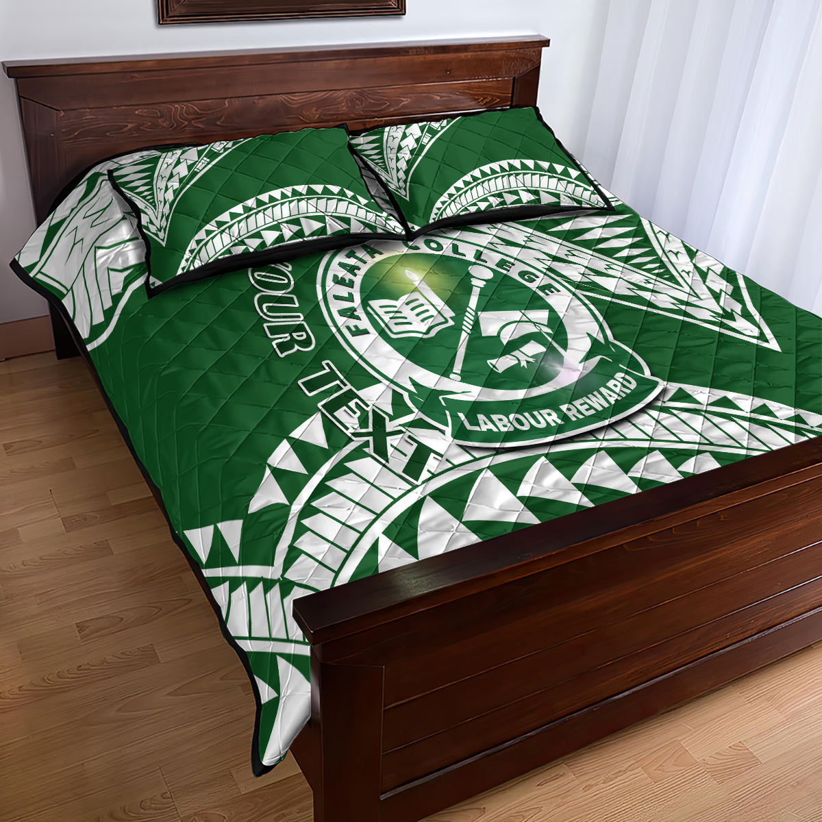 Personalised Samoa Faleata College Quilt Bed Set Samoan Pattern LT14 - Polynesian Pride