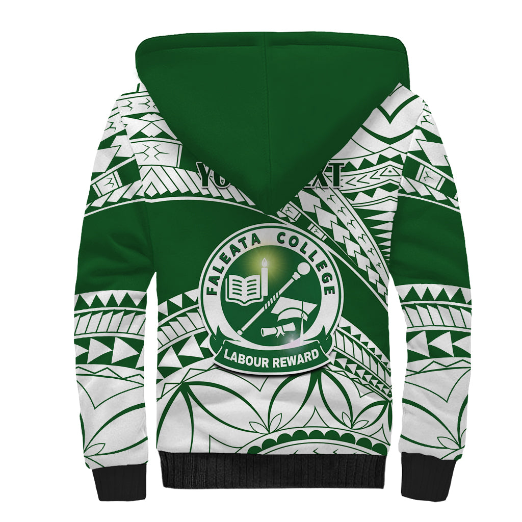 Personalised Samoa Faleata College Sherpa Hoodie Samoan Pattern LT14 - Polynesian Pride