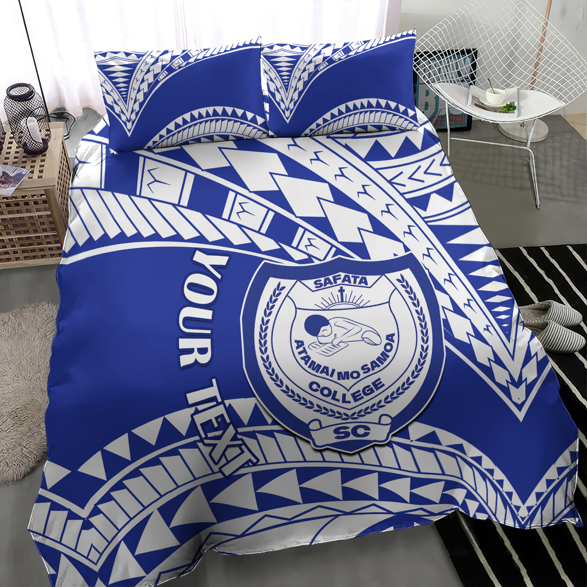 Personalised Samoa Safata College Bedding Set Samoan Pattern LT14 - Polynesian Pride