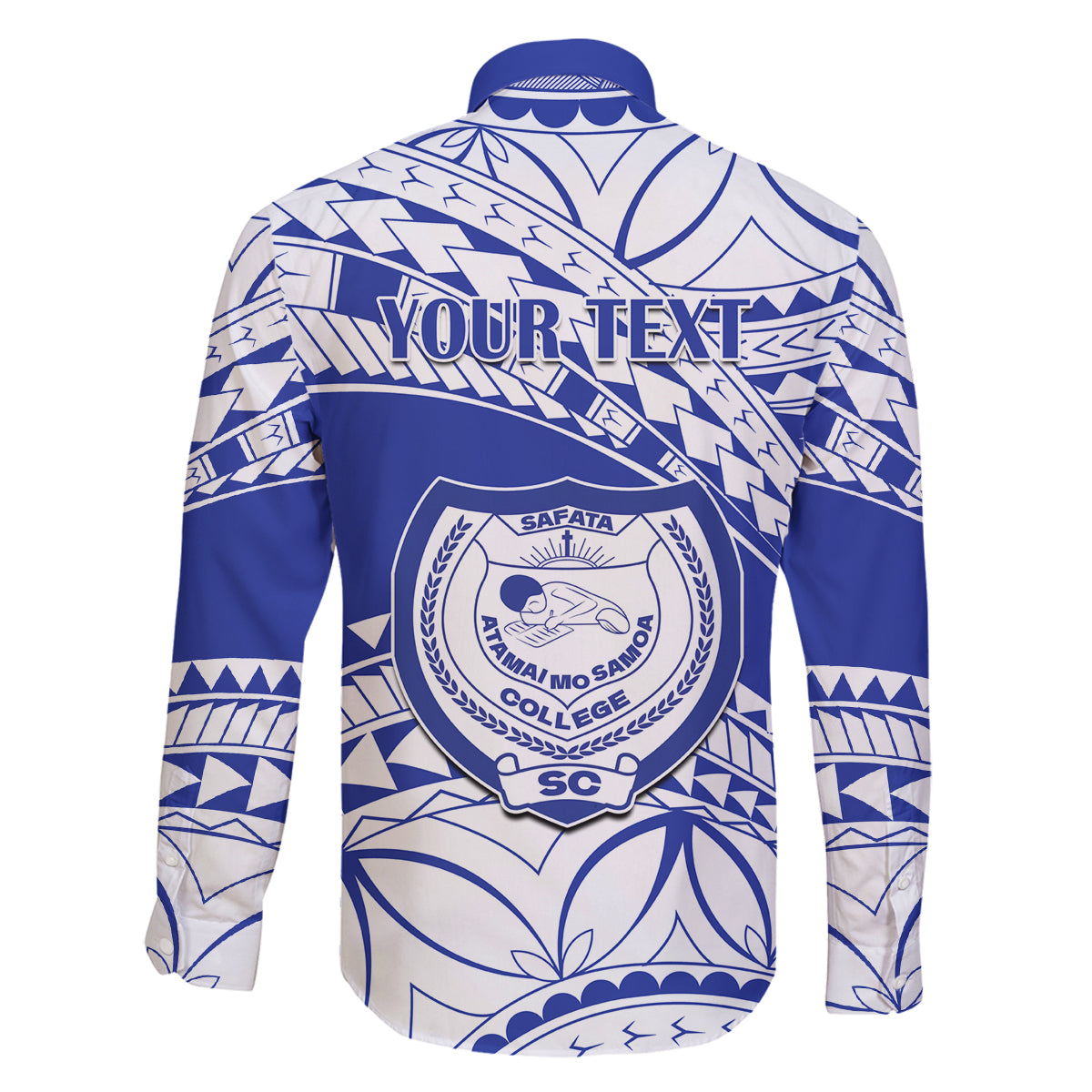 Personalised Samoa Safata College Family Matching Summer Maxi Dress and Hawaiian Shirt Samoan Pattern LT14 - Polynesian Pride