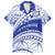 Personalised Samoa Safata College Family Matching Tank Maxi Dress and Hawaiian Shirt Samoan Pattern LT14 Dad's Shirt - Short Sleeve Blue - Polynesian Pride