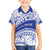 Personalised Samoa Safata College Family Matching Tank Maxi Dress and Hawaiian Shirt Samoan Pattern LT14 Son's Shirt Blue - Polynesian Pride