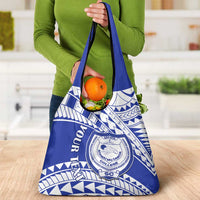 Personalised Samoa Safata College Grocery Bag Samoan Pattern