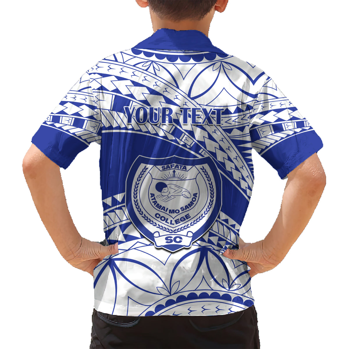 Personalised Samoa Safata College Kid Hawaiian Shirt Samoan Pattern LT14 - Polynesian Pride