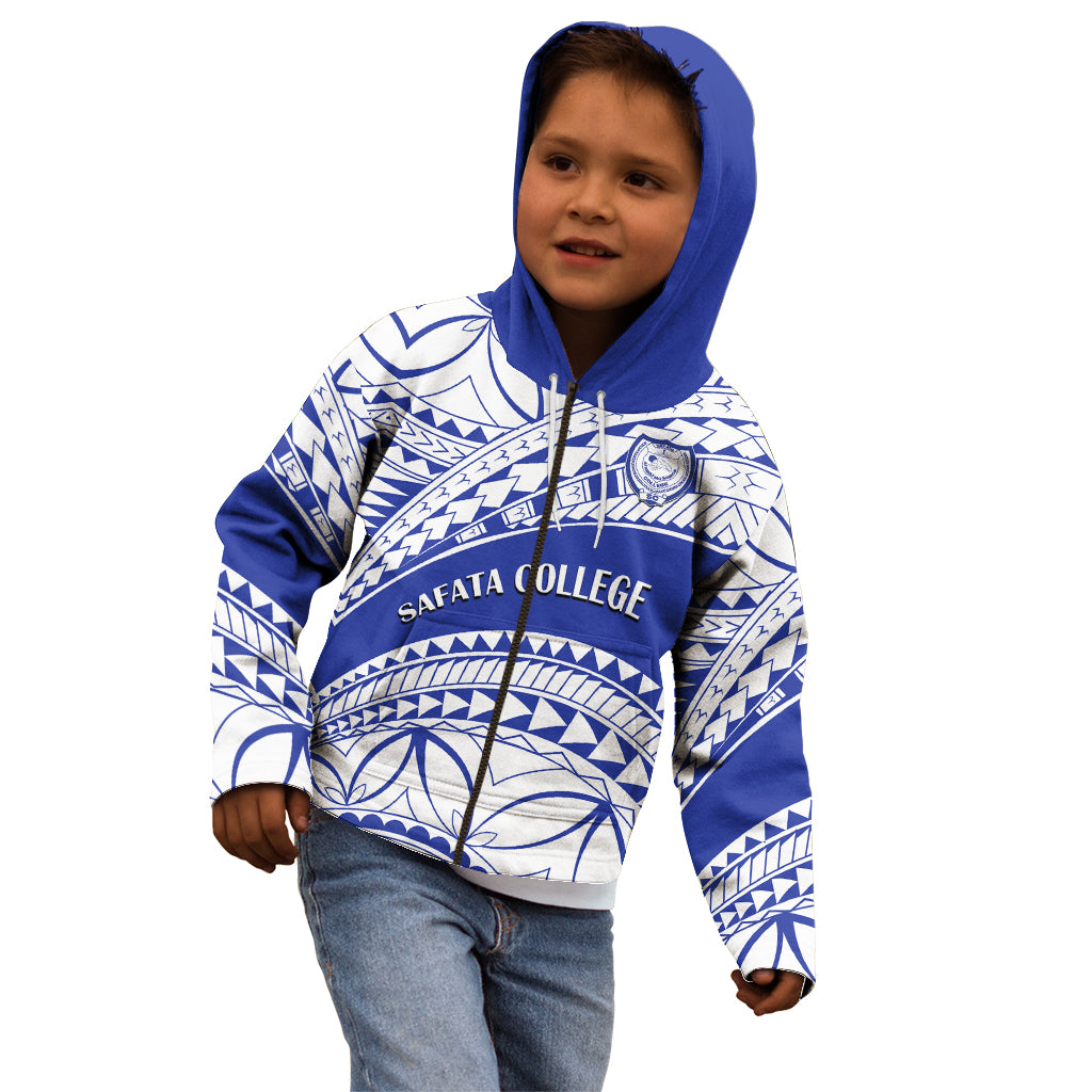 Personalised Samoa Safata College Kid Hoodie Samoan Pattern LT14 - Polynesian Pride
