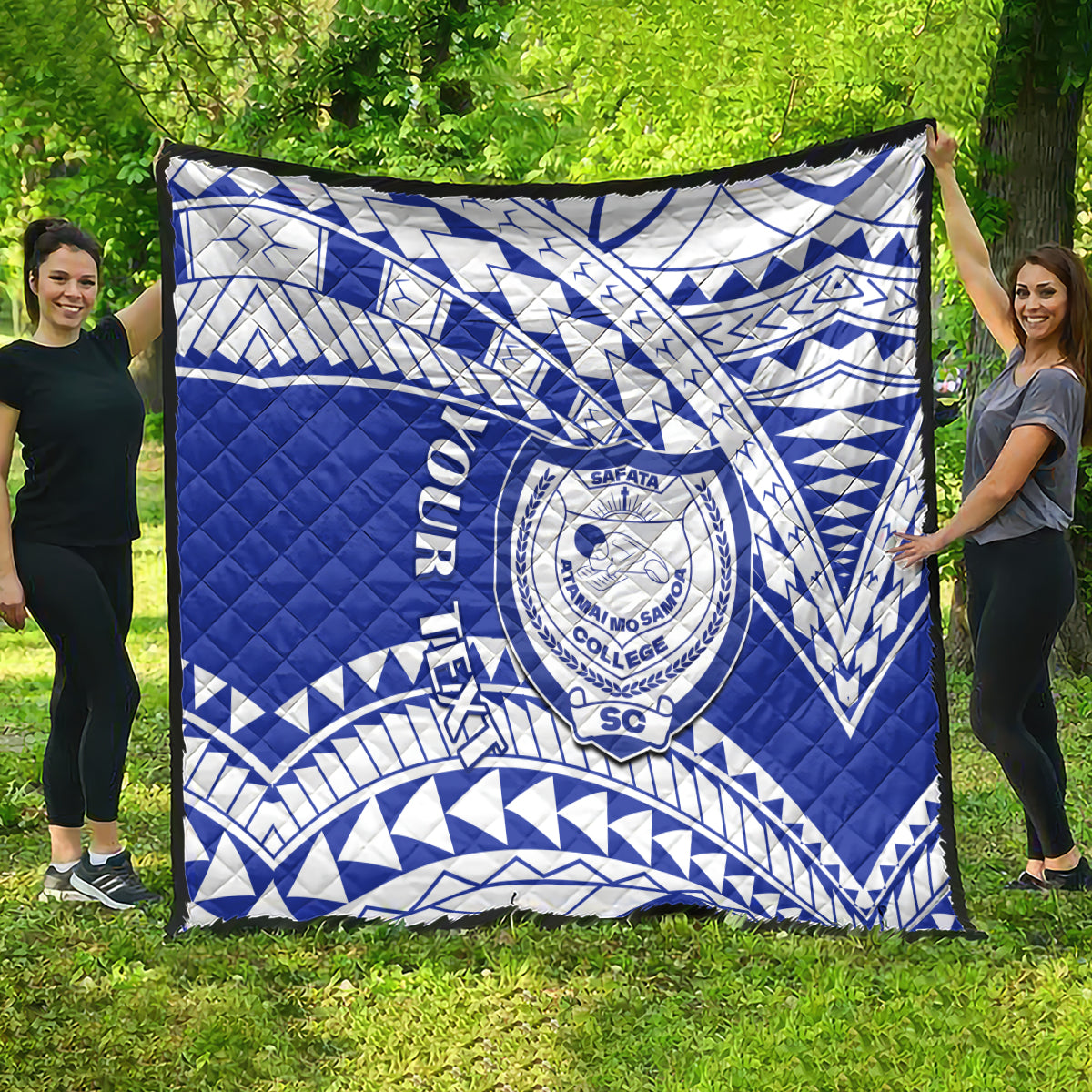 Personalised Samoa Safata College Quilt Samoan Pattern LT14 - Polynesian Pride