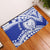 Personalised Samoa Safata College Rubber Doormat Samoan Pattern LT14 Blue - Polynesian Pride