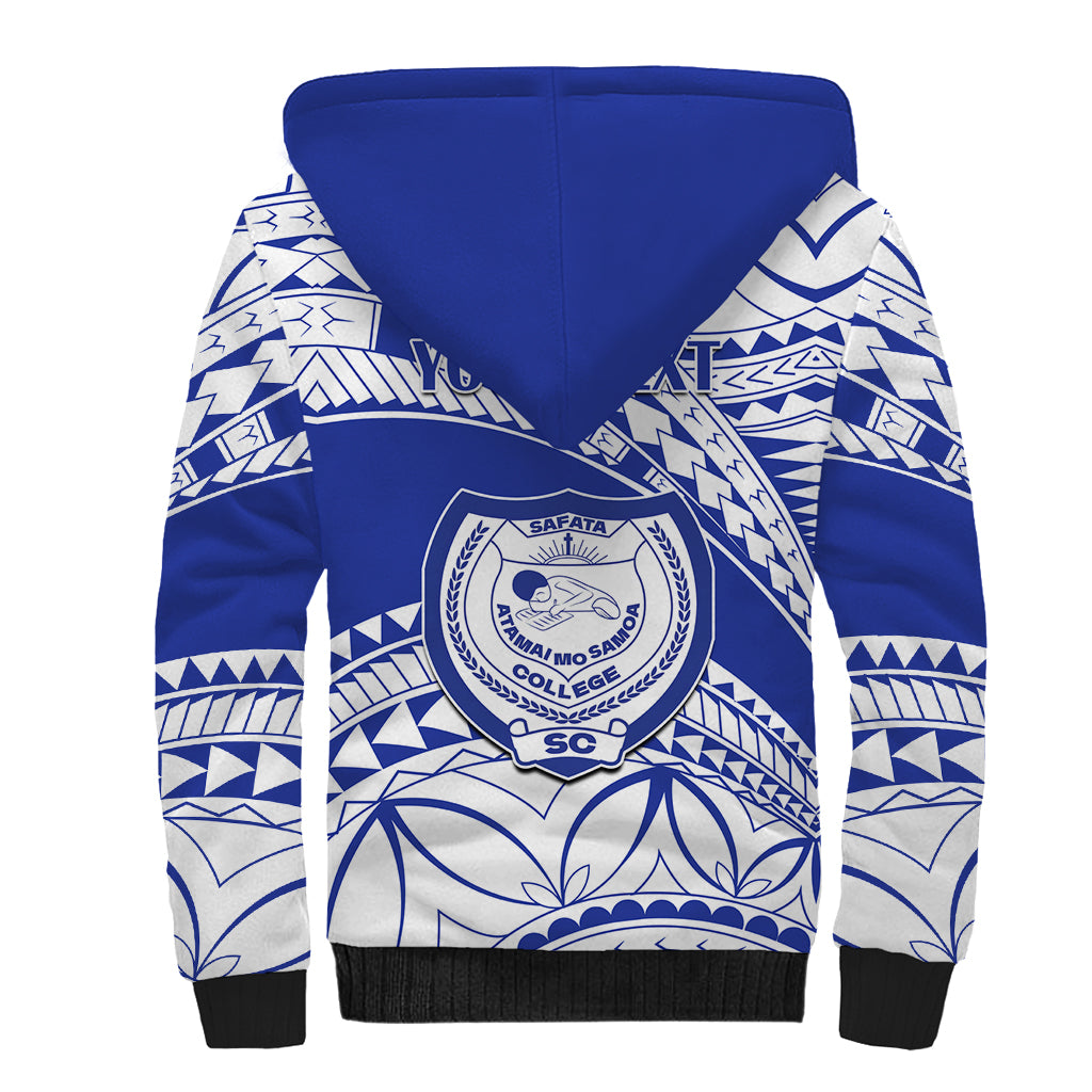 Personalised Samoa Safata College Sherpa Hoodie Samoan Pattern LT14 - Polynesian Pride