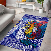 Philippines Area Rug Filipino Sarimanok With Polynesian Tattoo LT14 - Polynesian Pride