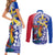 Personalised Philippines Couples Matching Short Sleeve Bodycon Dress and Long Sleeve Button Shirt Filipino Sarimanok With Polynesian Tattoo LT14 - Polynesian Pride