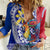Personalised Philippines Women Casual Shirt Filipino Sarimanok With Polynesian Tattoo LT14 Female Blue - Polynesian Pride