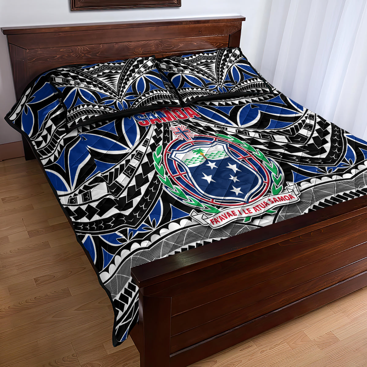 Samoa 685 Quilt Bed Set Samoan Coat Of Arms Simple Style LT14 - Polynesian Pride
