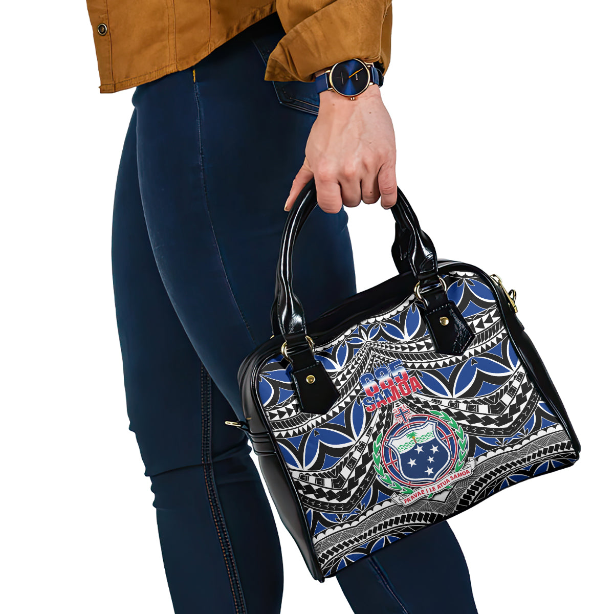 Samoa 685 Shoulder Handbag Samoan Coat Of Arms Simple Style LT14 - Polynesian Pride