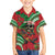 Mele Kalikimaka Hawaii Family Matching Long Sleeve Bodycon Dress and Hawaiian Shirt Mongoose Santa With Ohia Lehua
