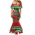Mele Kalikimaka Hawaii Family Matching Mermaid Dress and Hawaiian Shirt Mongoose Santa With Ohia Lehua