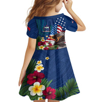United States And Samoa Family Matching Summer Maxi Dress and Hawaiian Shirt USA Flag Eagle Mix Samoan Coat Of Arms LT14 - Polynesian Pride