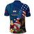 United States And Samoa Polo Shirt USA Flag Eagle Mix Samoan Coat Of Arms LT14 - Polynesian Pride