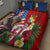 United States And Tonga Quilt Bed Set USA Flag Eagle Mix Tongan Coat Of Arms Ngatu Pattern LT14 - Polynesian Pride