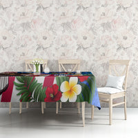 United States And Fiji Tablecloth USA Flag Eagle Mix Fijian Coat Of Arms Tapa Pattern LT14 - Polynesian Pride