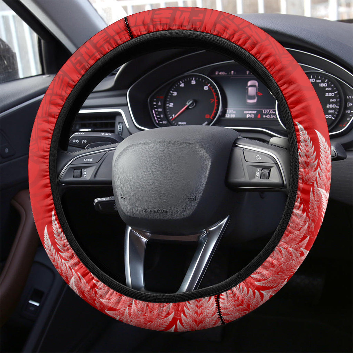 New Zealand Waitangi Day Steering Wheel Cover NZ Maori Tui Bird With Kowhai Flowers LT14 - Polynesian Pride