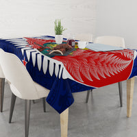 New Zealand Waitangi Day Tablecloth NZ Maori Tui Bird With Kowhai Flowers LT14 - Polynesian Pride