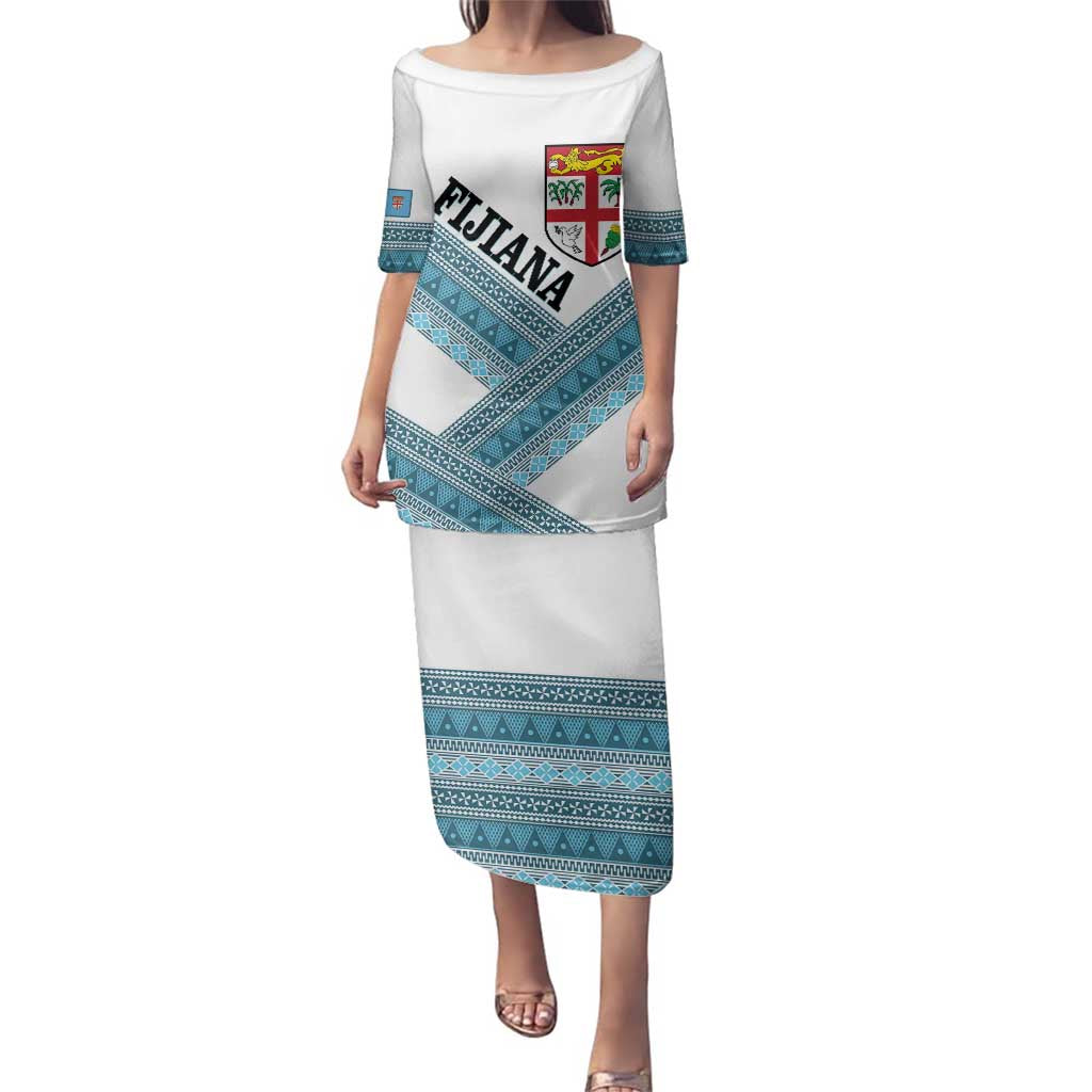 Custom Fiji Tapa Rugby 2025 Family Matching Puletasi and Hawaiian Shirt Go Champions Fijiana