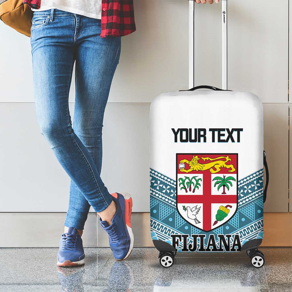 Custom Fiji Tapa Rugby 2025 Luggage Cover Go Champions Fijiana