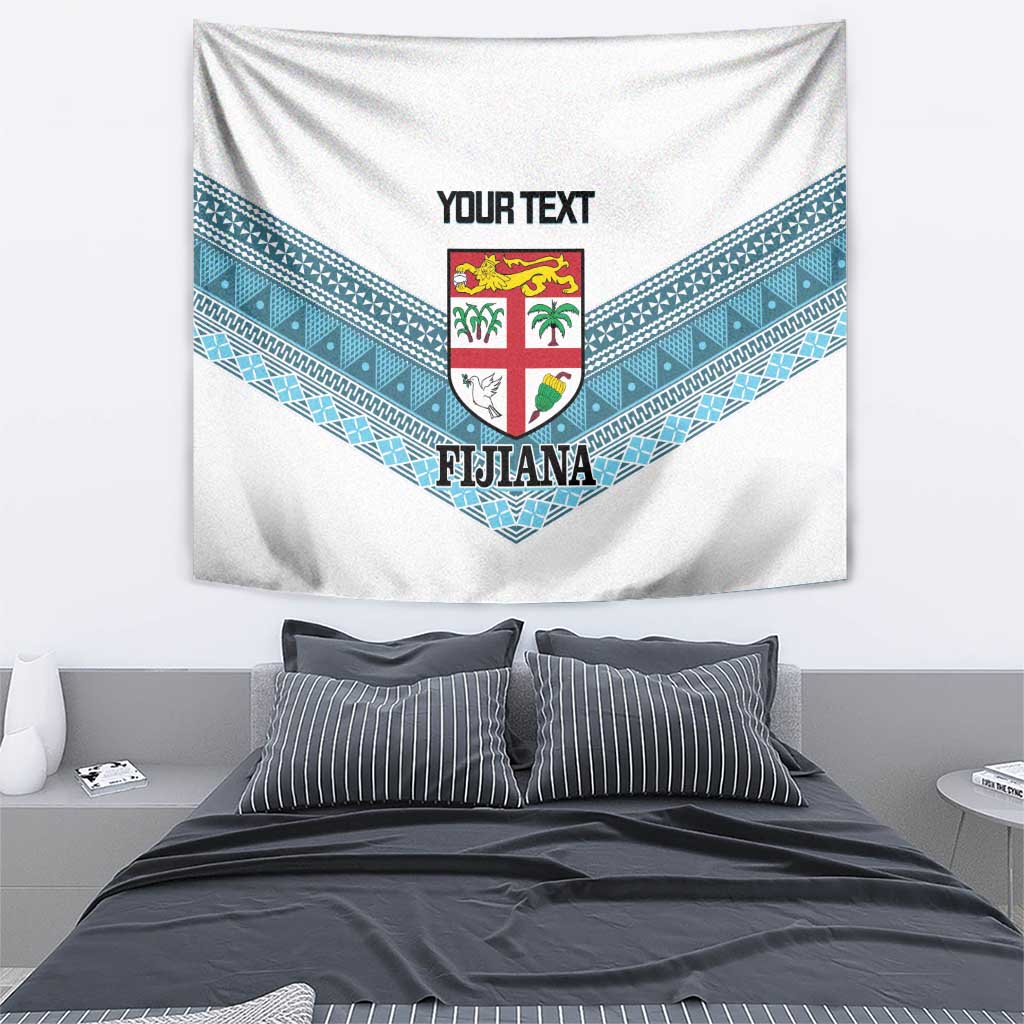Custom Fiji Tapa Rugby 2025 Tapestry Go Champions Fijiana