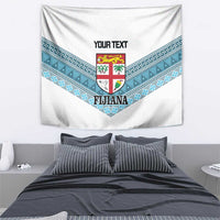 Custom Fiji Tapa Rugby 2025 Tapestry Go Champions Fijiana