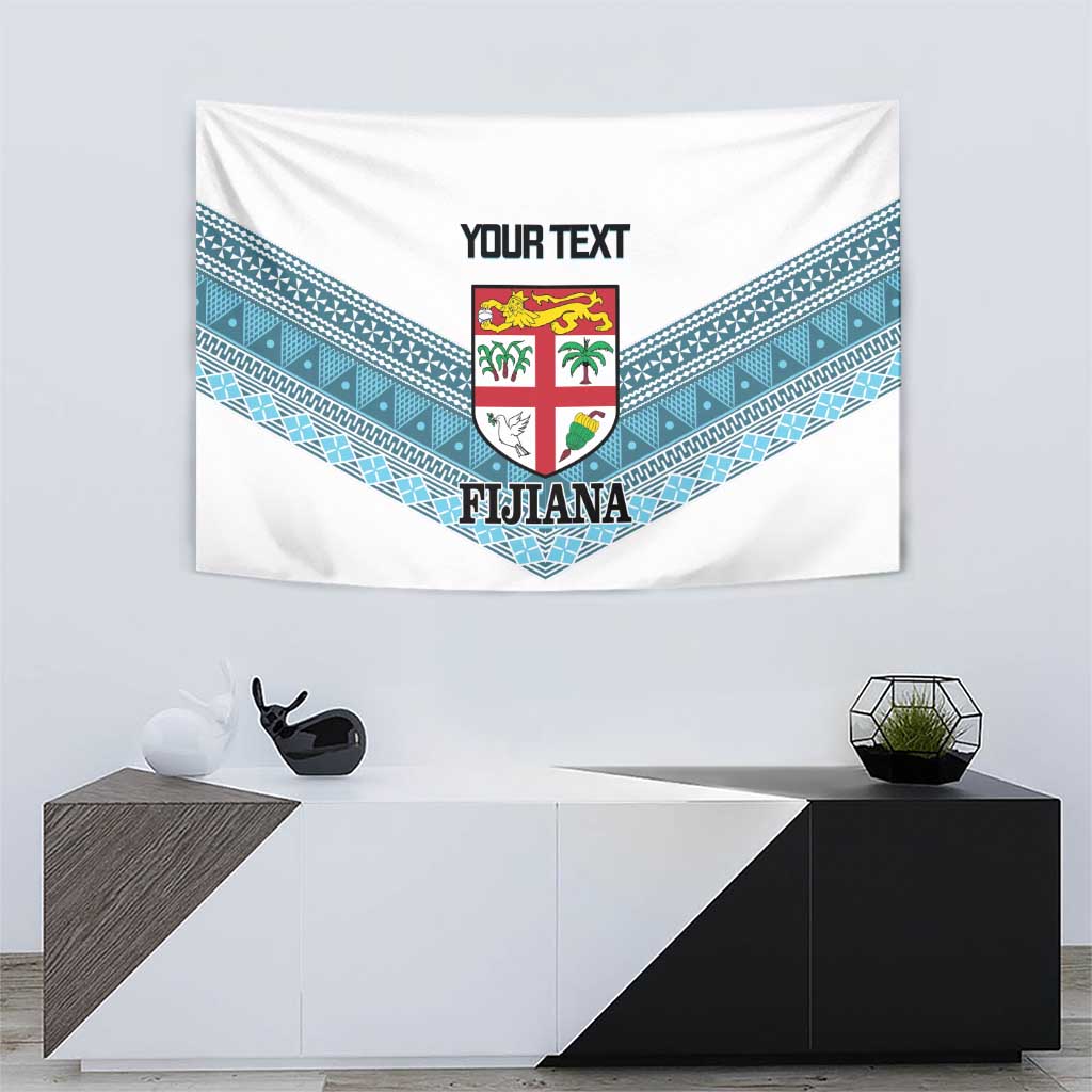 Custom Fiji Tapa Rugby 2025 Tapestry Go Champions Fijiana