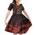 Cook Islands ANZAC Day Family Matching Long Sleeve Bodycon Dress and Hawaiian Shirt Poppies With Sea Turtle LT14 Daughter's Dress Red - Polynesian Pride