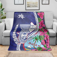Biba Guam Liberation Day Blanket Tano y Chamoru Latte Stone Blue LT14 - Polynesian Pride
