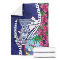 Biba Guam Liberation Day Blanket Tano y Chamoru Latte Stone Blue LT14 - Polynesian Pride