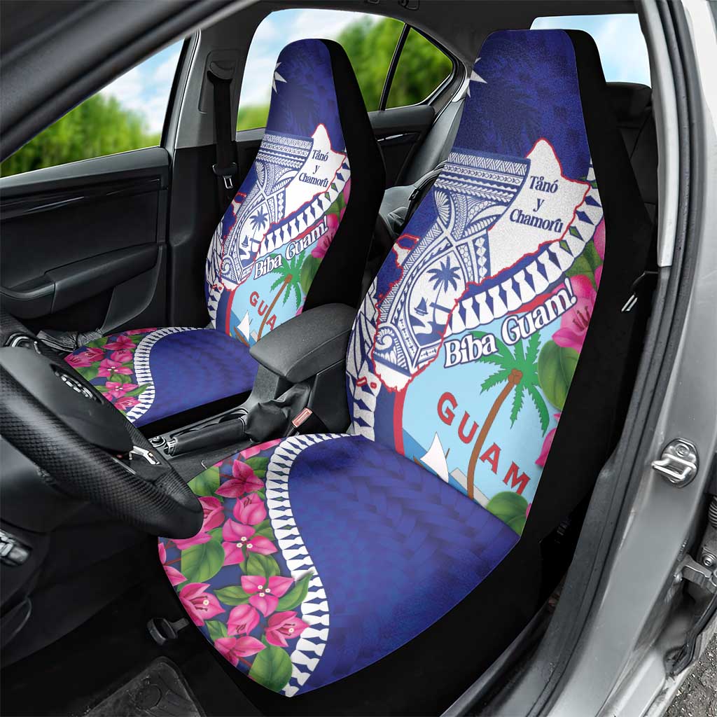 Biba Guam Liberation Day Car Seat Cover Tano y Chamoru Latte Stone Blue
