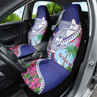 Biba Guam Liberation Day Car Seat Cover Tano y Chamoru Latte Stone Blue