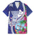 Biba Guam Liberation Day Family Matching Puletasi and Hawaiian Shirt Tano y Chamoru Latte Stone Blue