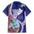Biba Guam Liberation Day Family Matching Puletasi and Hawaiian Shirt Tano y Chamoru Latte Stone Blue