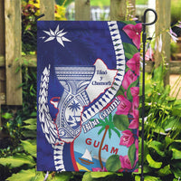 Biba Guam Liberation Day Garden Flag Tano y Chamoru Latte Stone Blue
