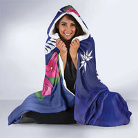 Biba Guam Liberation Day Hooded Blanket Tano y Chamoru Latte Stone Blue